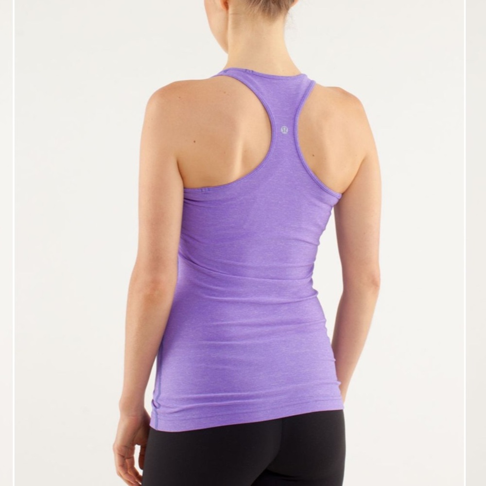lululemon Cool Racerback Tank Heathered‎ Power Purple